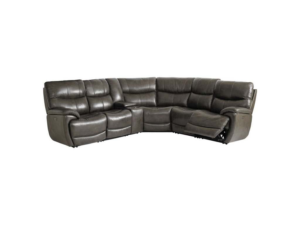Club Level By Bassett 3713-P23T Brookville Power Reclining Sectional