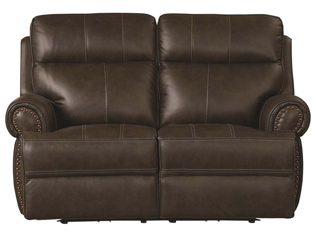 Club Level By Bassett 3738-P42J Claremont Motion Loveseat