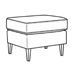 CR Laine L2820-07  Remy Leather Ottoman