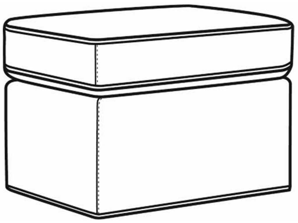 CR Laine L2446-07 Chance Leather Ottoman