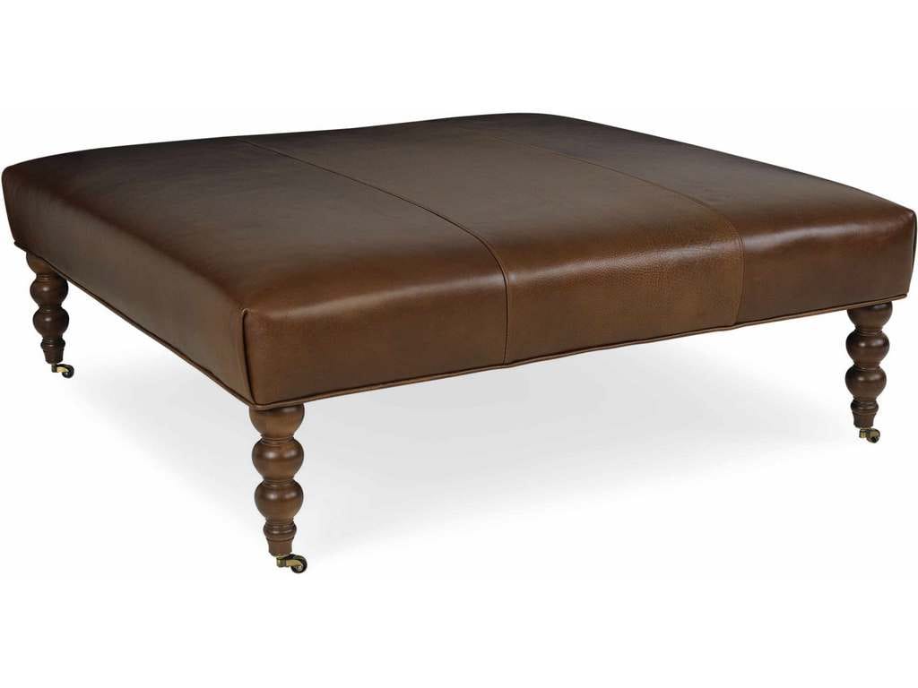 CR Laine L44  Yates Leather Square Ottoman