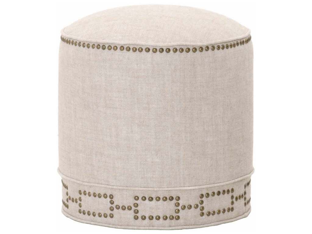 Essentials for Living 6436.BIS-GLD Marlow Ottoman in Performance Bisque French Linen Essentials for Living 6436.BIS-GLD Marlow Ottoman in Performance Bisque French Linen
