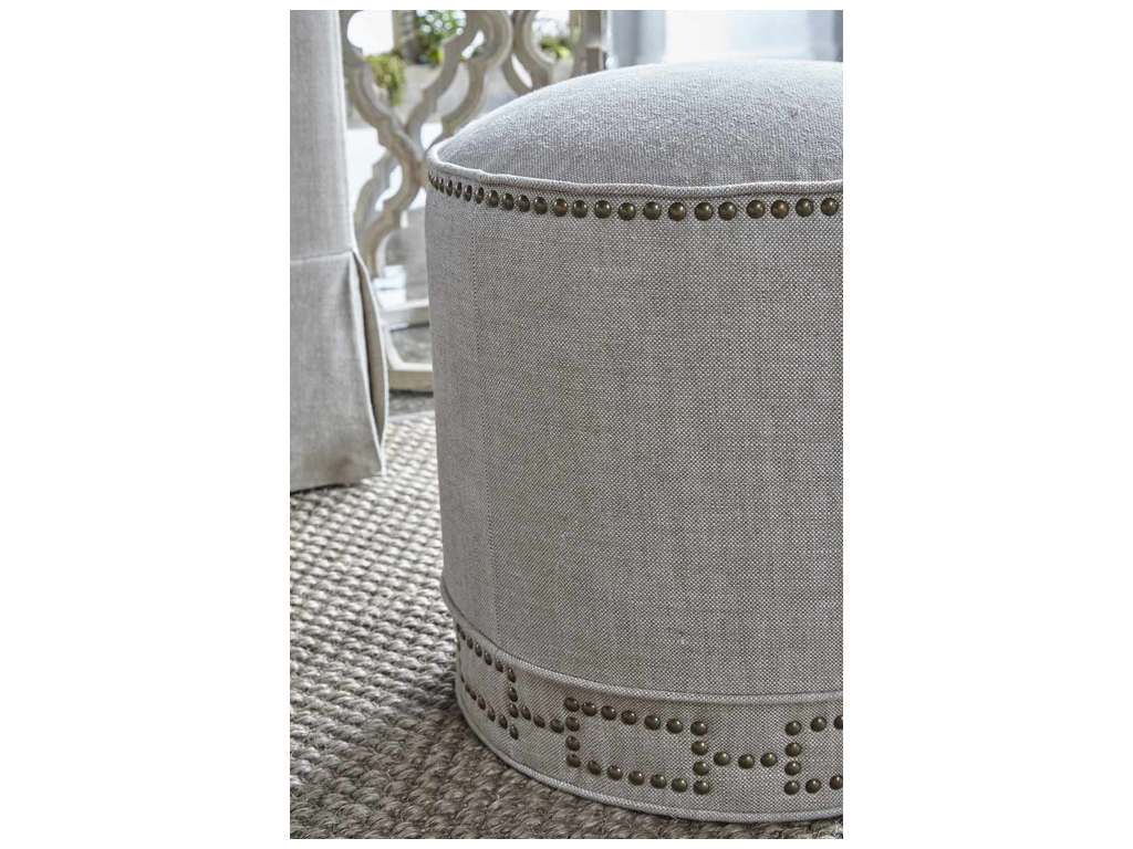Essentials for Living 6436.BIS-GLD Marlow Ottoman in Performance Bisque French Linen Essentials for Living 6436.BIS-GLD Marlow Ottoman in Performance Bisque French Linen