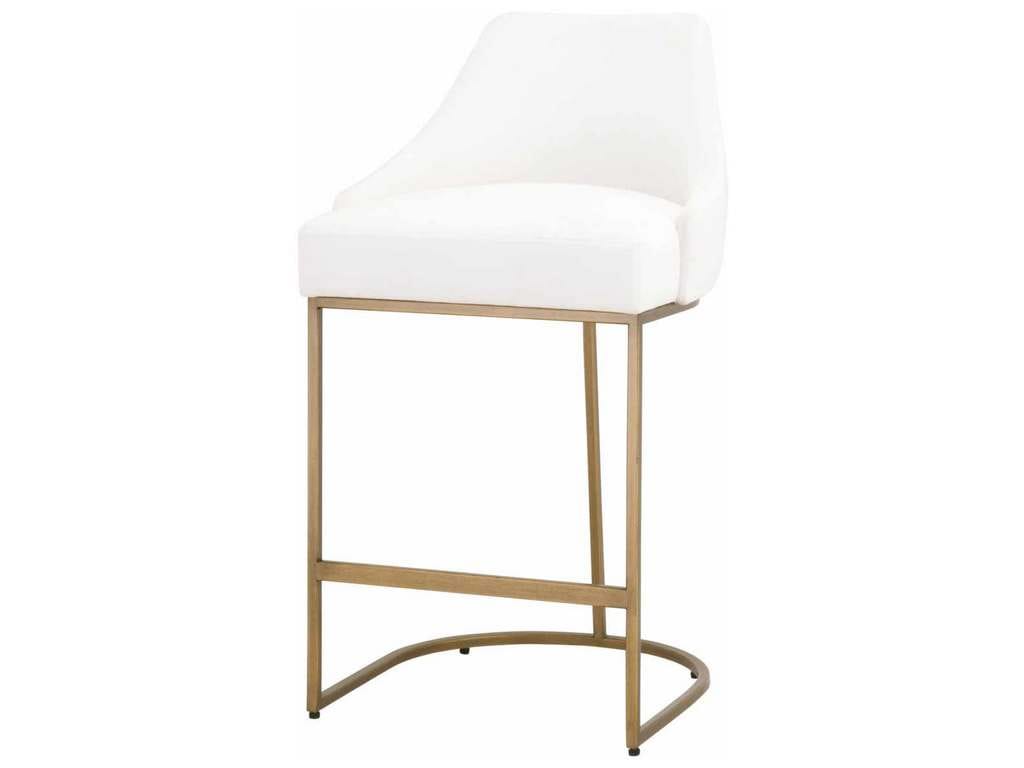 Essentials For Living 6011CS.LPPRL-BGLD Parissa Counter Stool in LiveSmart Peyton Pearl Brushed Gold Essentials For Living 6011CS.LPPRL-BGLD Parissa Counter Stool in LiveSmart Peyton Pearl Brushed Gold