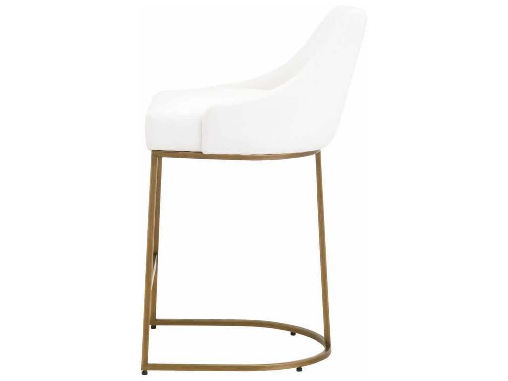 Essentials For Living 6011CS.LPPRL-BGLD Parissa Counter Stool in LiveSmart Peyton Pearl Brushed Gold Essentials For Living 6011CS.LPPRL-BGLD Parissa Counter Stool in LiveSmart Peyton Pearl Brushed Gold