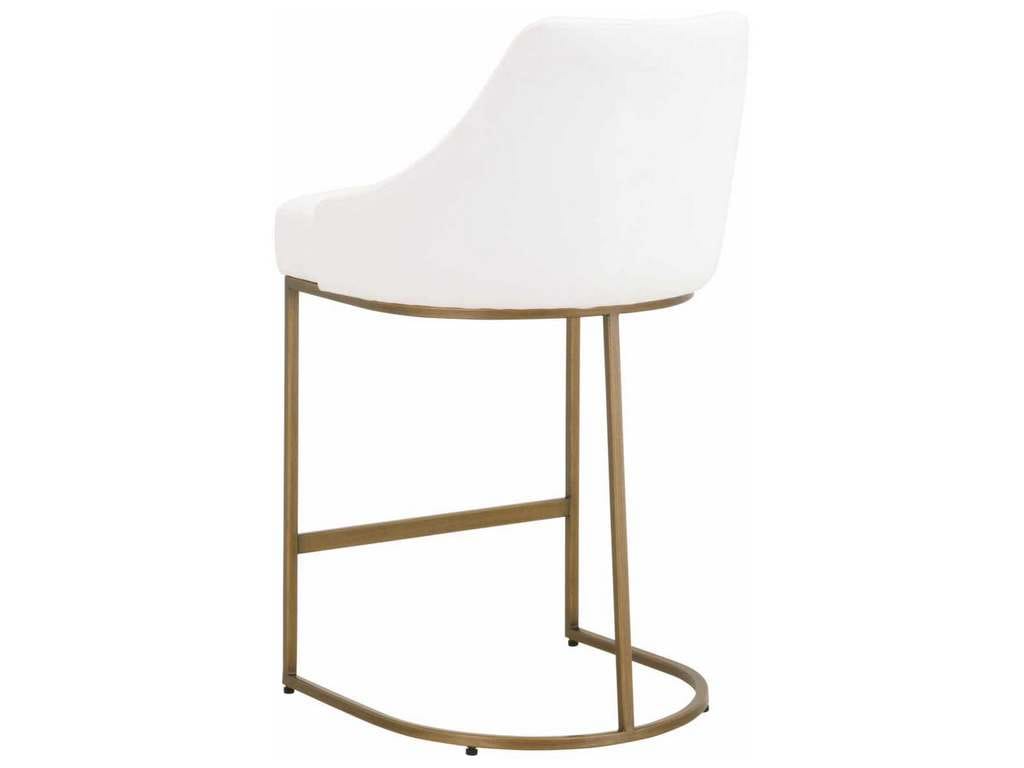 Essentials For Living 6011CS.LPPRL-BGLD Parissa Counter Stool in LiveSmart Peyton Pearl Brushed Gold Essentials For Living 6011CS.LPPRL-BGLD Parissa Counter Stool in LiveSmart Peyton Pearl Brushed Gold