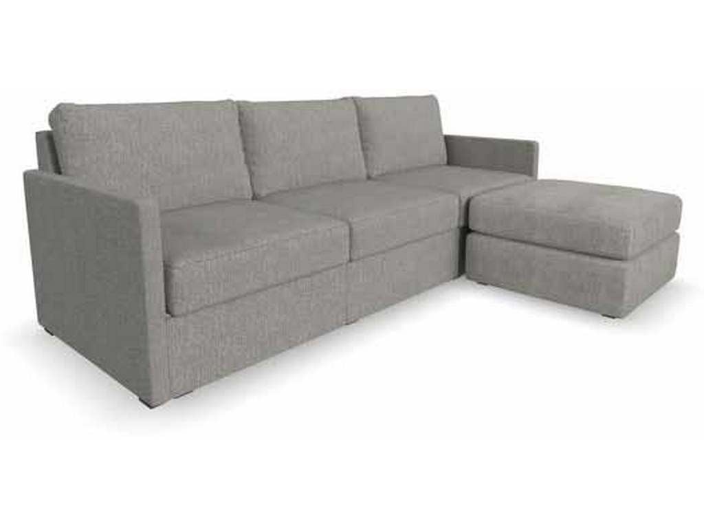 Flexsteel 902231N931302 Flex Sofa with Narrow Arm and Ottoman