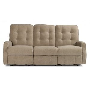 Flexsteel 3882-62M Devon Leather Power Reclining Sofa without Nailhead Trim