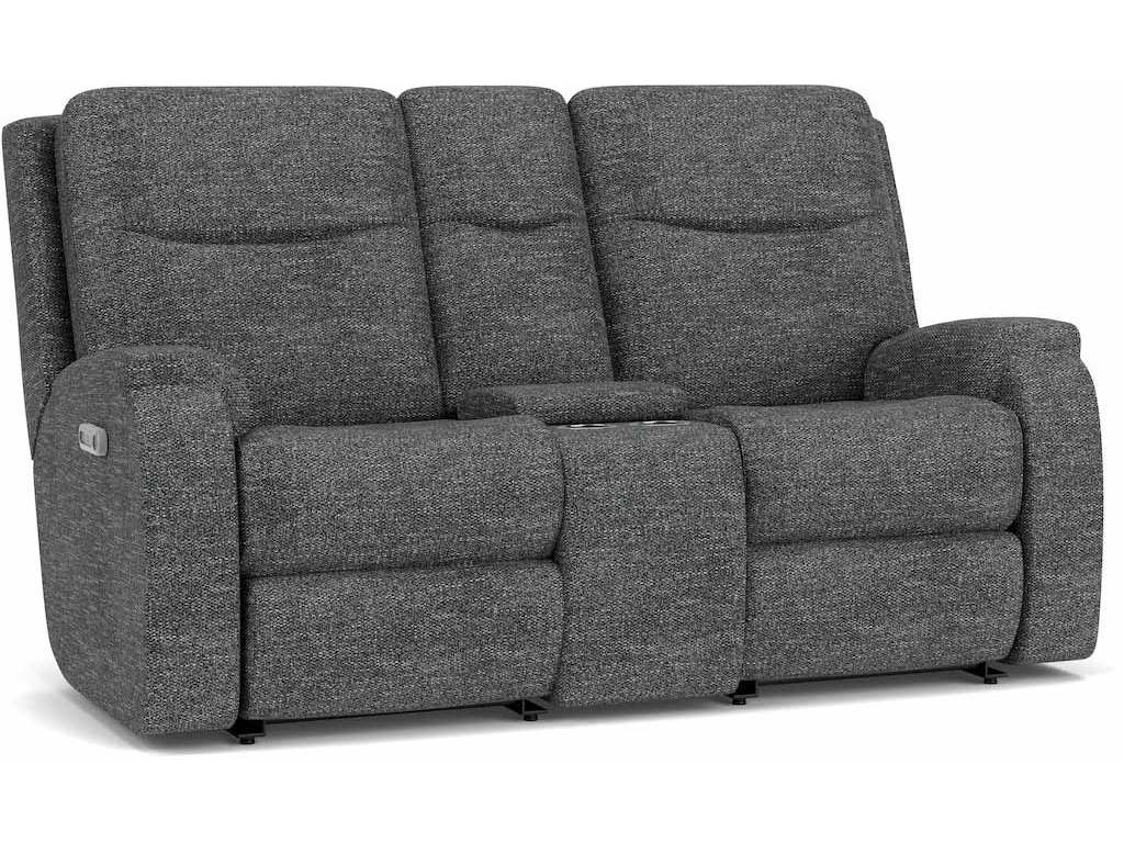 Flexsteel 2860-601L Penn Power Reclining Loveseat with Console and Power Headrests and Lumbar Flexsteel 2860-601L Penn Power Reclining Loveseat with Console and Power Headrests and Lumbar