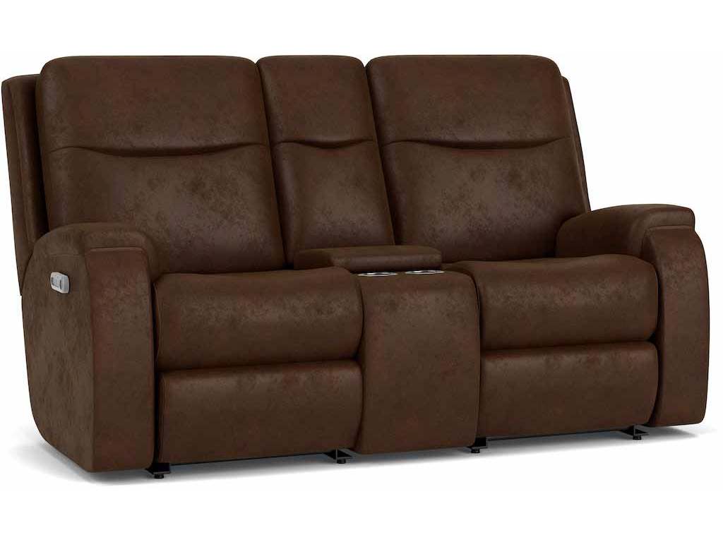 Flexsteel 2860-601L Penn Power Reclining Loveseat with Console and Power Headrests and Lumbar Flexsteel 2860-601L Penn Power Reclining Loveseat with Console and Power Headrests and Lumbar