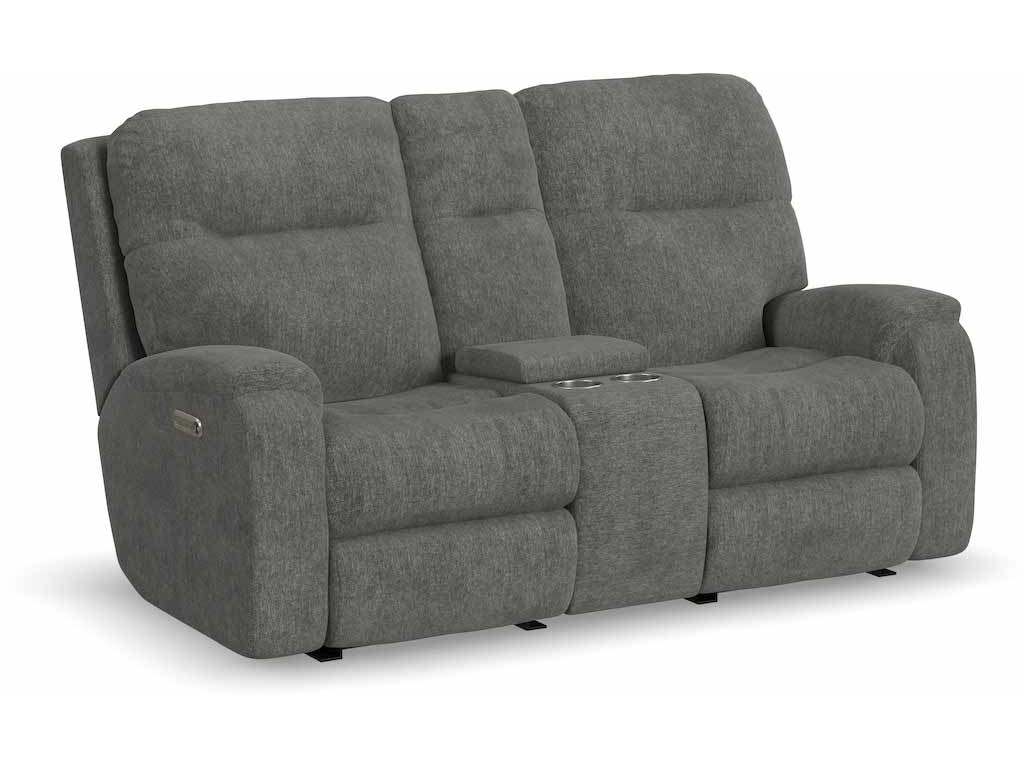 Flexsteel 2860-601L Penn Power Reclining Loveseat with Console and Power Headrests and Lumbar Flexsteel 2860-601L Penn Power Reclining Loveseat with Console and Power Headrests and Lumbar
