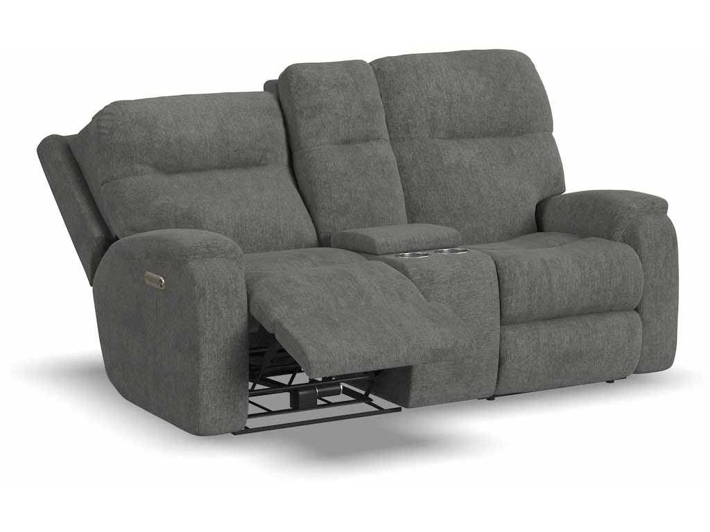 Flexsteel 2860-601L Penn Power Reclining Loveseat with Console and Power Headrests and Lumbar Flexsteel 2860-601L Penn Power Reclining Loveseat with Console and Power Headrests and Lumbar