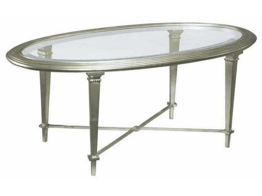 Hickory Chair HC2579-20 James River Bristol Oval Cocktail Table-Silver