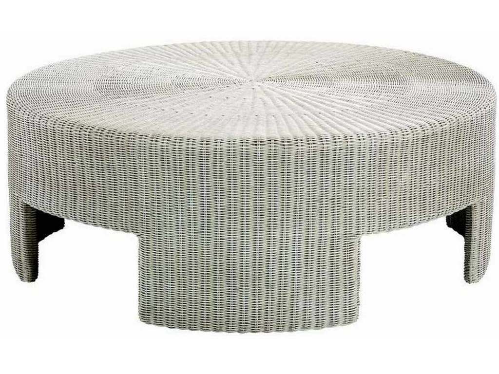Hickory Chair HC5581-70 48 inch Wicker Round Coffee Table