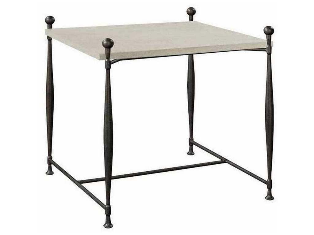 Hickory Chair HC786-80SS Hartwood Ionia Side Table With Square Stone Top