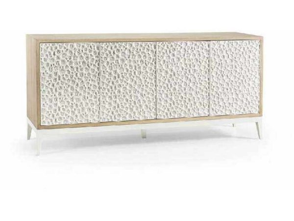 Jonathan Charles 001-2-N20-CAW Water Pelagic Cast Metal Credenza