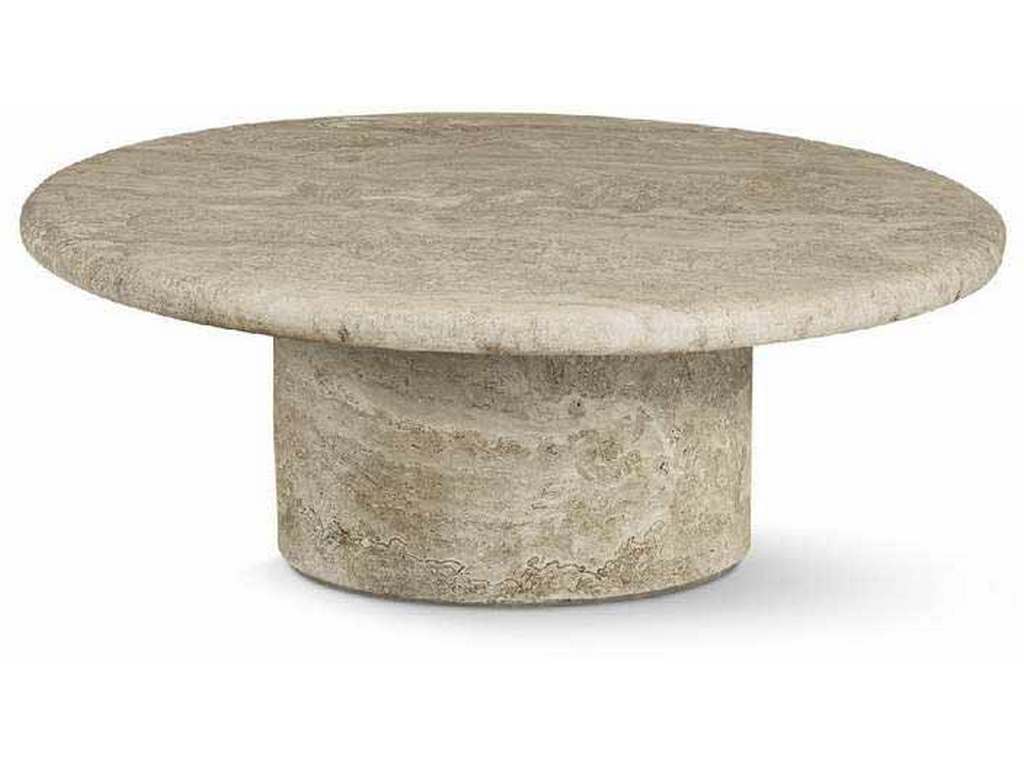 Jonathan Charles 001-3-DL0-TRV Water Billow Travertine Cocktail Table