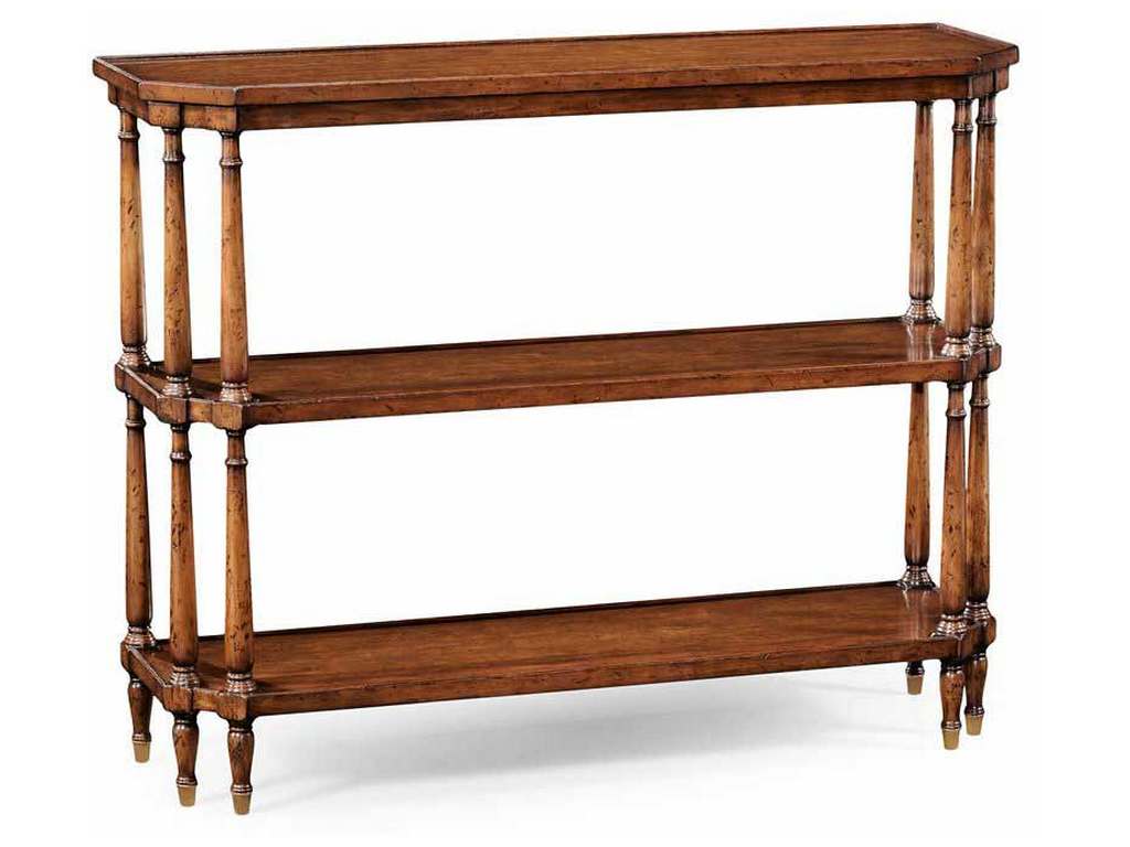 Jonathan Charles 494026 JC Traditional Antique Walnut Console On Baluster Legs