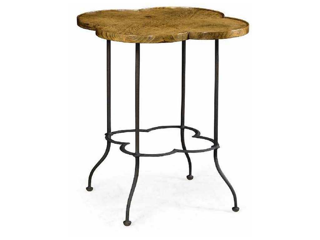 Jonathan Charles 491160-LBC JC Casual Quatrefoil Light Brown Lamp Table