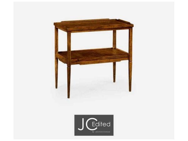 Jonathan Charles 491020-CFW JC Casual Walnut Country Style Side Table