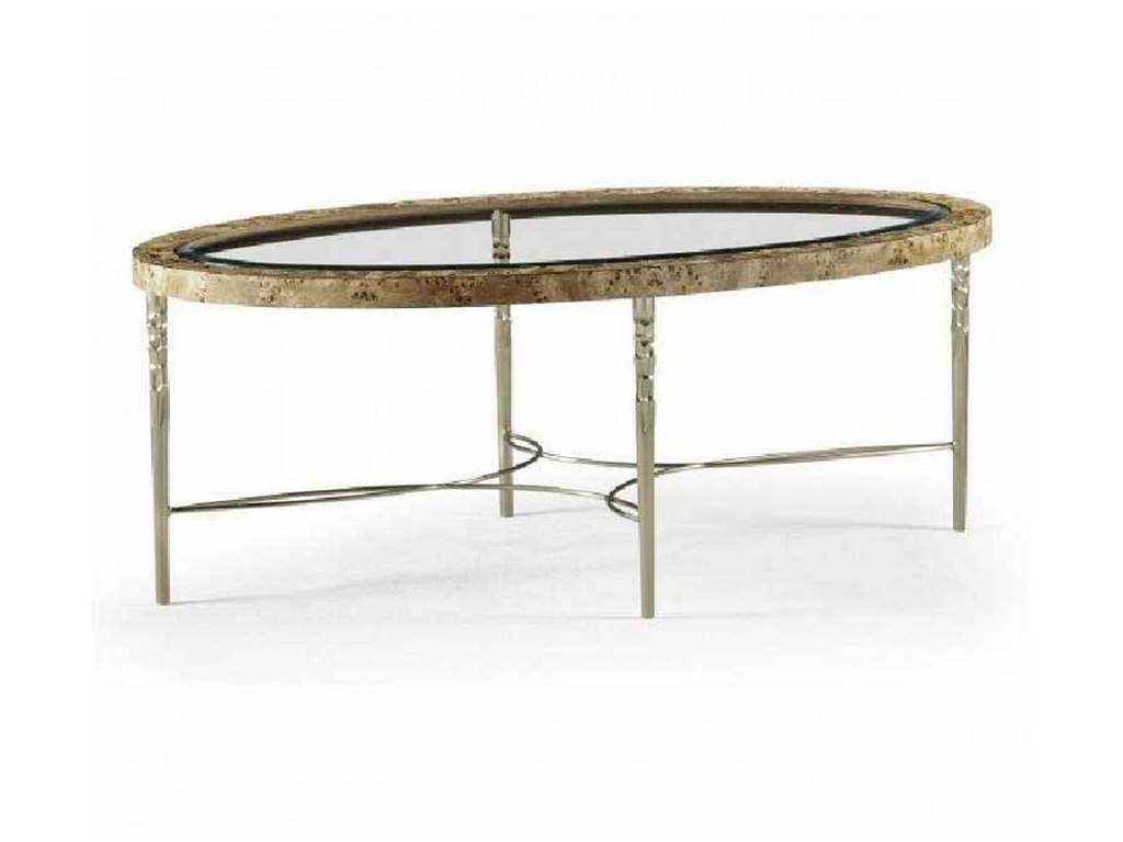 Jonathan Charles 495649-BGA Reimagined Fulgurite Buckingham Cocktail Table