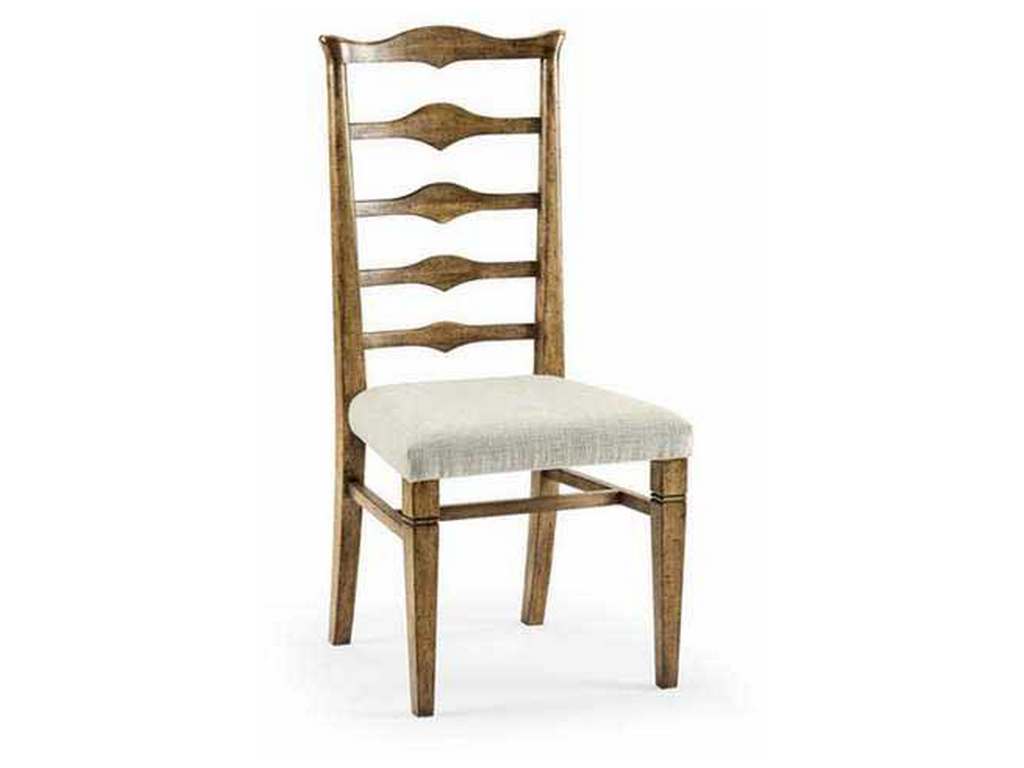 Jonathan Charles 491198-SC-DTM-F400 JC Casual Pompano Ladderback Accent Side Chair