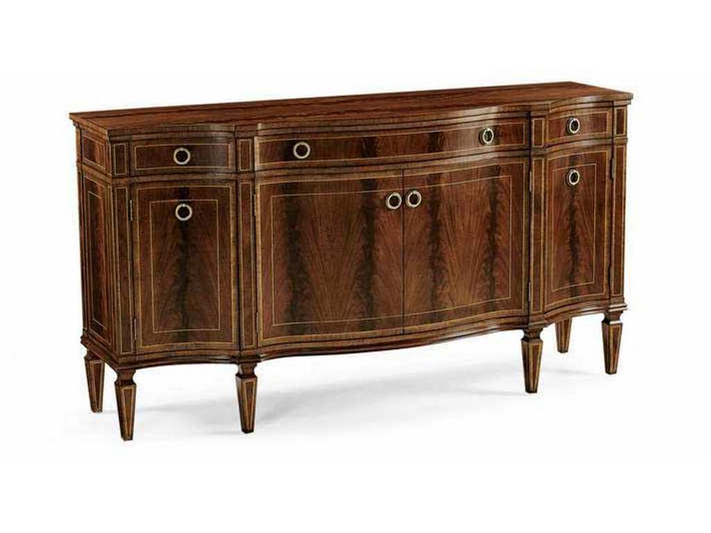 Jonathan Charles 494662-MAH JC Traditional Serpentine mahogany sideboard with four doors