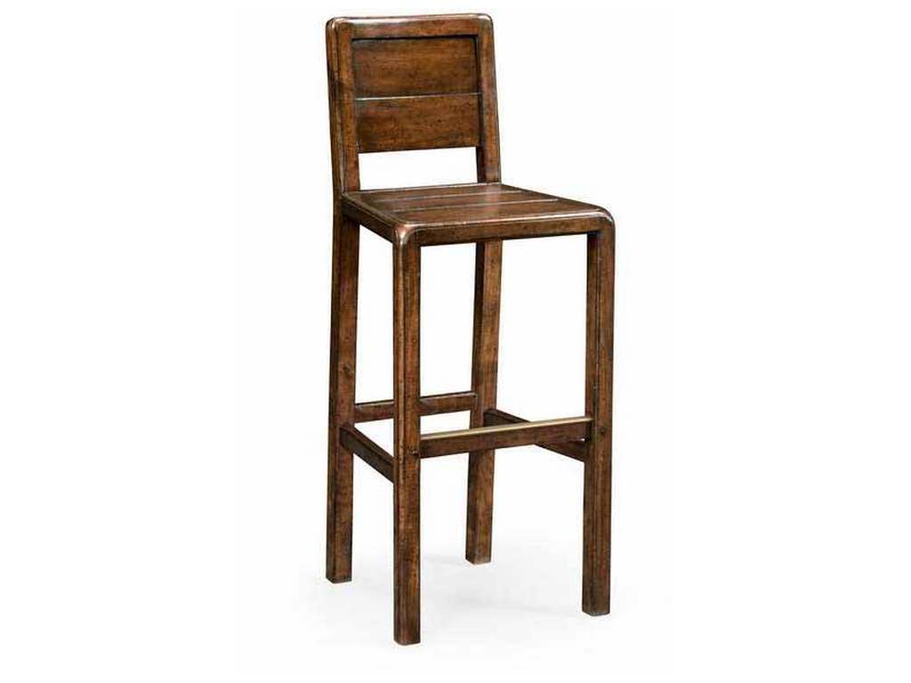 Jonathan Charles 492244 JC Casual Planked walnut barstool Side