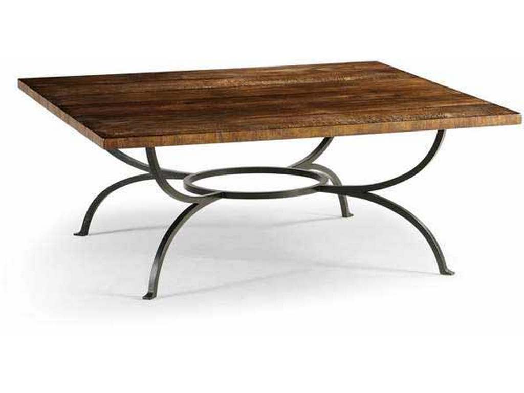 Jonathan Charles 491126-CFW JC Casual Country Walnut Style Panelled Square Coffee Table