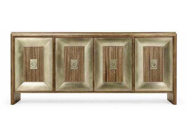 Jonathan Charles 496006-PGA JC Traditional Golden Amber and Brass Credenza