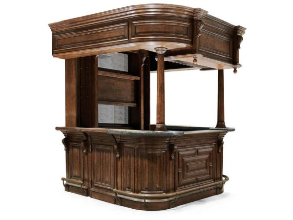 Jonathan Charles 494564-SET-TDO  Linenfold Bar