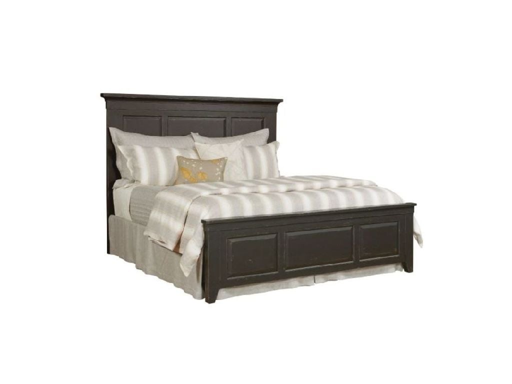 Kincaid 860-323AP Mill House Mason Queen Wood Panel Bed Complete Anvil Finish