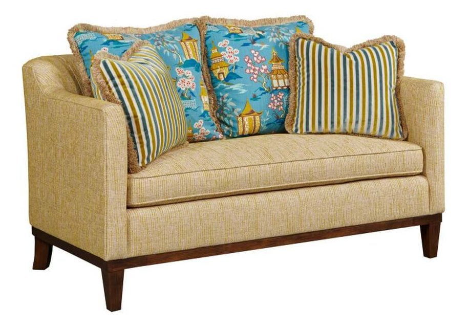 Kincaid UPH-337-05  Noella Settee With Wood Base