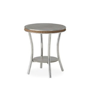 Lloyd Flanders 196343 Essence 20 inch Round End Table with Taupe Glass