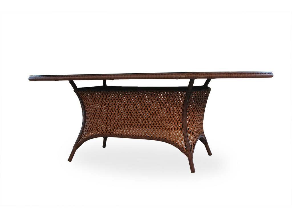 Lloyd Flanders 71084 Grand Traverse 84 Inch Oval Umbrella Dining Table