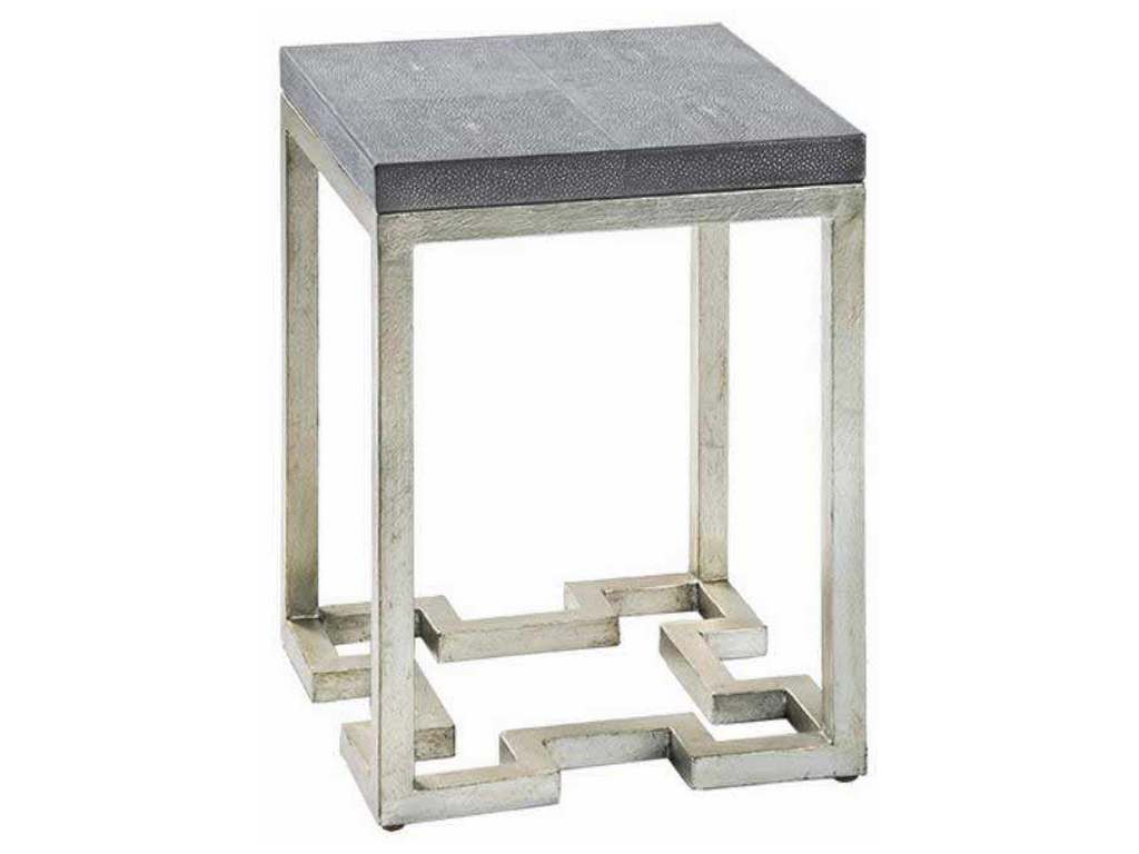 Maitland Smith 8292-36  Geometric Charcoal Accent Table