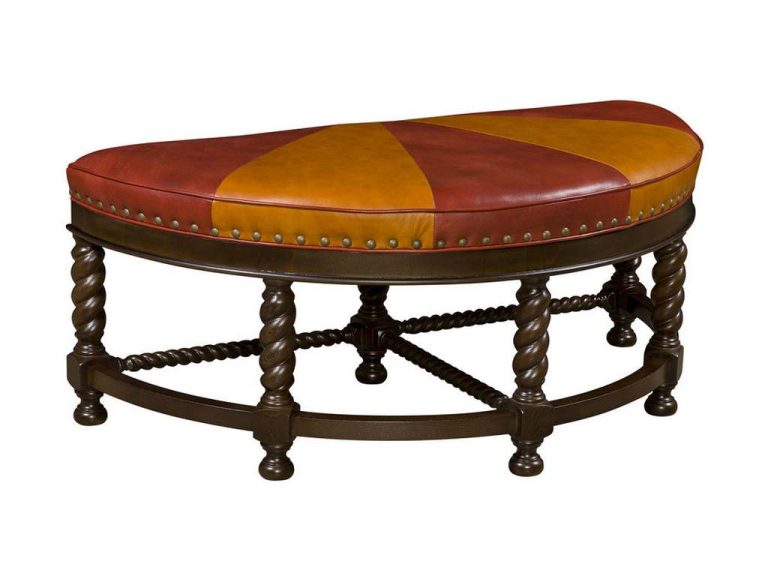 McKinley Leather 512 J Neal Demilune Benches - Hickory Park Furniture ...
