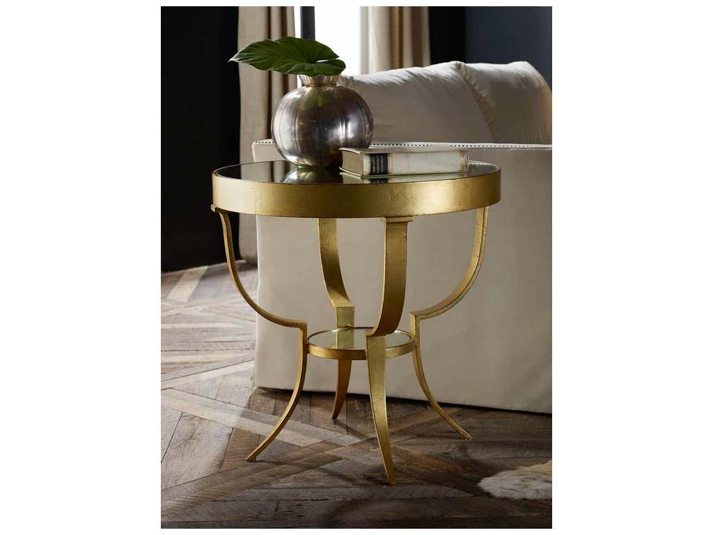 Modern History MH527F01  Wrought Gueridon Gold Leaf Mirror