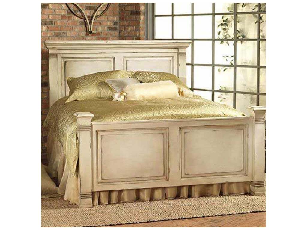 Old Biscayne Designs   Lisette Bed in Rustic Ivory and Sage