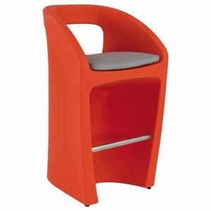 Tropitone 3B172605WT Radius Bar Stool with Seat Pad and Weight
