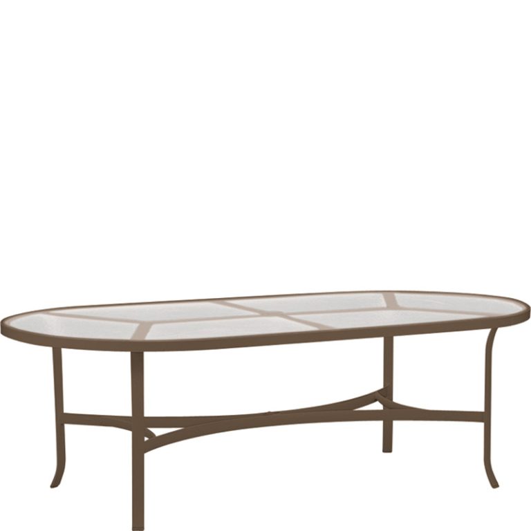 Tropitone 4284 Acrylic and Glass Tables 84 inch x 42 inch Oval Dining Table Tropitone 4284 Acrylic and Glass Tables 84 inch x 42 inch Oval Dining Table