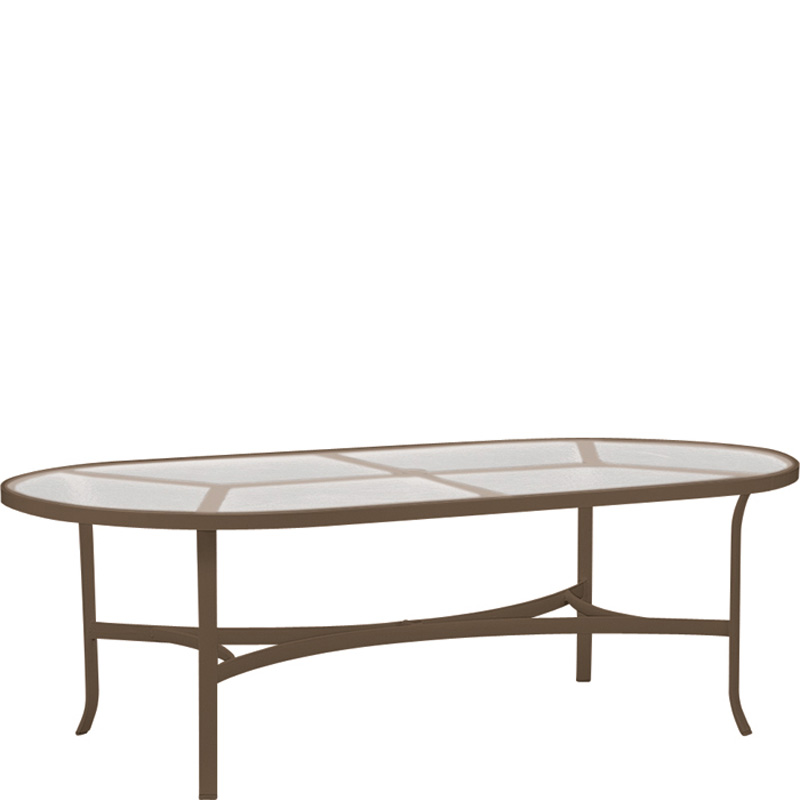Tropitone 4284 Acrylic and Glass Tables 84 inch x 42 inch Oval Dining Table Tropitone 4284 Acrylic and Glass Tables 84 inch x 42 inch Oval Dining Table