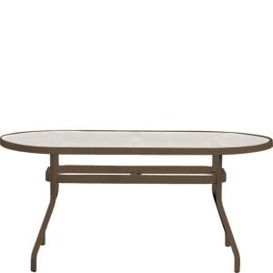 Tropitone 500084 Acrylic and Glass Tables 84 inch x 42 inch Oval Dining Table, KD