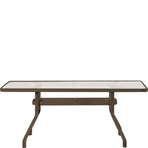 Tropitone 500066 Acrylic and Glass Tables 66 inch x 40 inch Rectangular Dining Table, KD