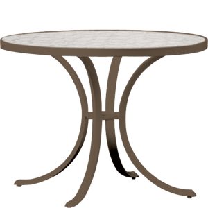 Tropitone 1836 Acrylic and Glass Tables 36 inch Round Dining Table