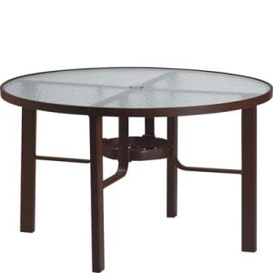 Tropitone 730548 Acrylic and Glass Tables 48 inch Round Dining Table, KD