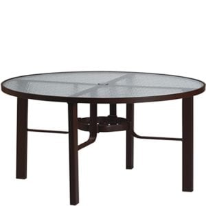Tropitone 730561 Acrylic and Glass Tables 60 inch Round Dining Table, KD