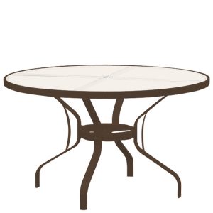 Tropitone 500048 Acrylic and Glass Tables 48 inch Round Dining Table, KD