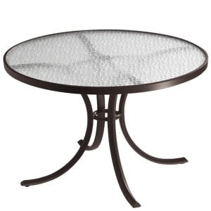 Tropitone 1842 Acrylic and Glass Tables 42 inch Round Dining Table