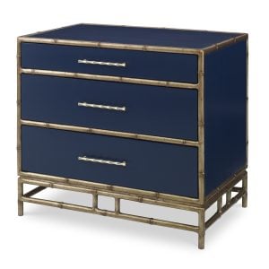 Ambella Home 09175-230-021 Chinoiserie Nightstand Cadet Blue